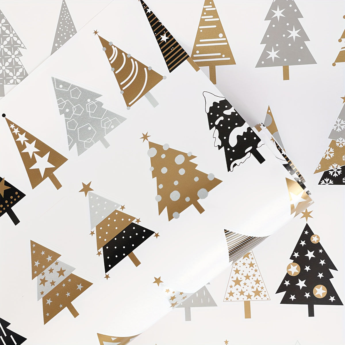 50 Merry Christmas Gift Wrapping Paper Christmas Tree Snowman Background