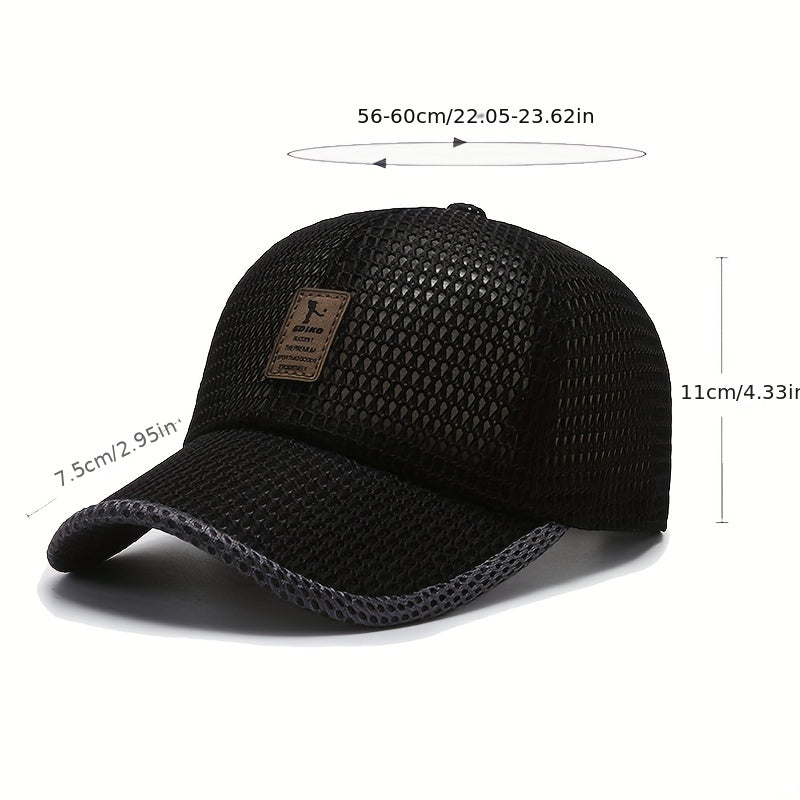 Men's Breathable Mesh Visor Baseball Cap for Summer