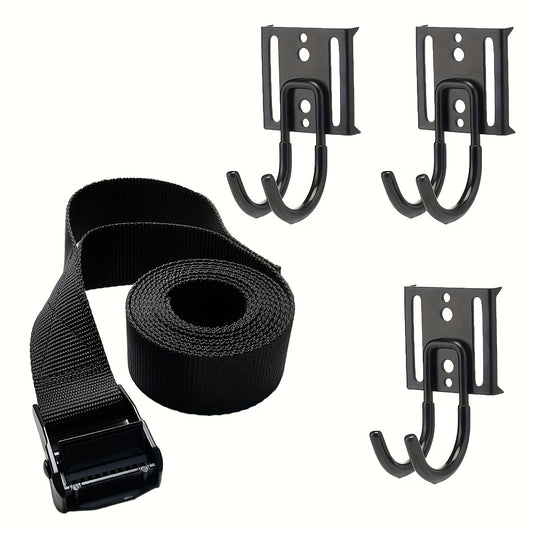 Tree Stand Strap Gear Hangers With 3 Metal Hooks Saddle Platform