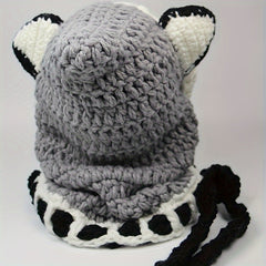 Child's Animal Fox Ear Protection Knitted Hat for Autumn and Winter
