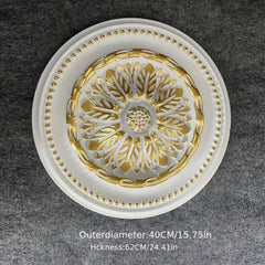 1pc PU Lamp Panel Plaster French Ceiling Lamp Holder Shape Lamp