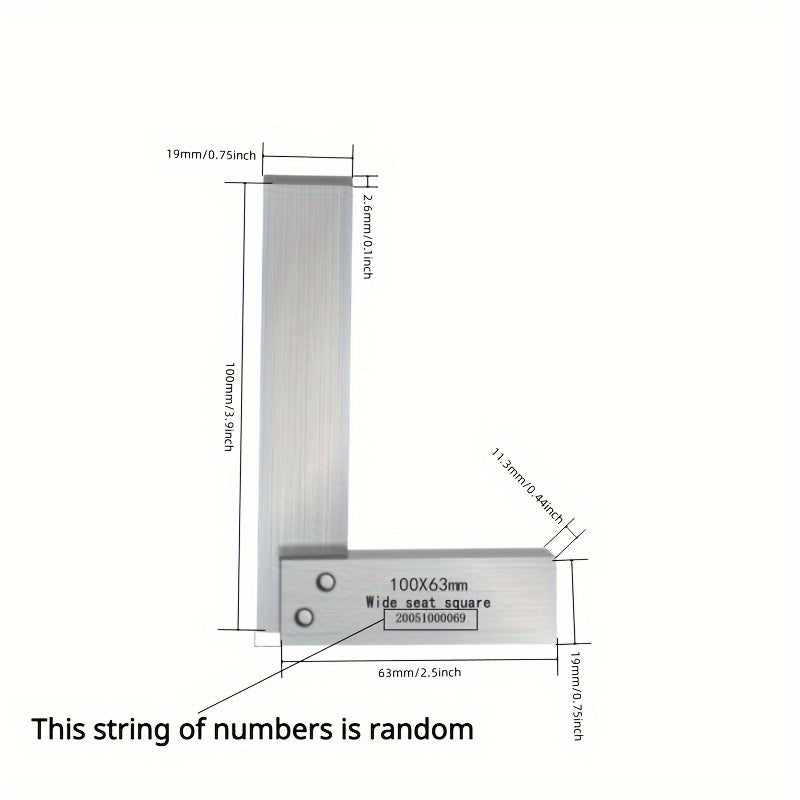 Steel Hardened Angle Ruler 90 Right Angle Set for Machinists