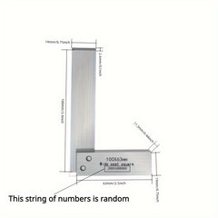 Steel Hardened Angle Ruler 90 Right Angle Set for Machinists