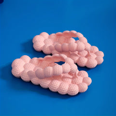 Girls Solid Lychee Slippers Non Slip Lightweight Open Toe Indoor Shower Pool