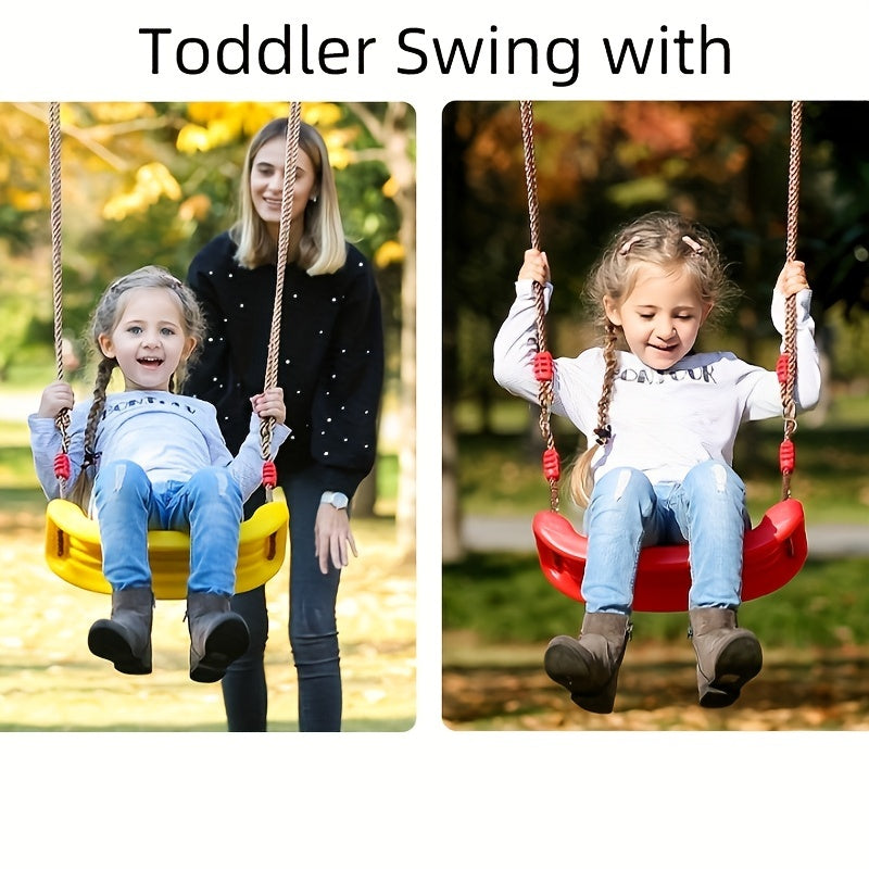 Outdoor Kids Swing Seat With Adjustable Rope