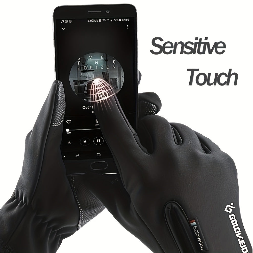 Windproof Waterproof Touch Screen Mittens for Winter Outdoor