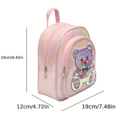 Sequin Bear Backpack For Teens Boys Girls Kindergarten School Bag