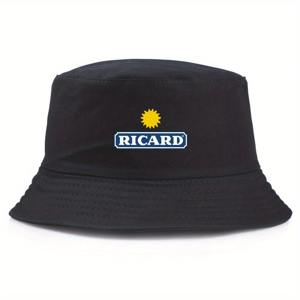 Unisex Letter Print Bucket Hat Lightweight Sun Shade Fisherman Cap
