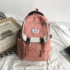 Men's Nylon Backpack Student Buckle Backpack