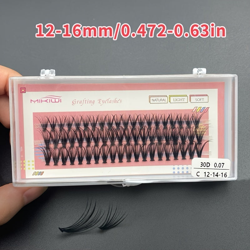 60 Cluster Lashes 30D 40D C Curl Mix 12 14 16mm Soft Natural False Eyelashes