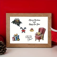 Xmas Tree Clear Stickers for Card Making & Photo Album Decorations