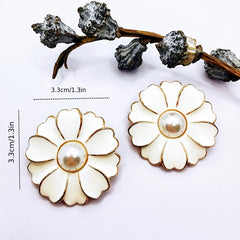 2pcs Faux Pearl Flower Shoe Charms DIY Accessories