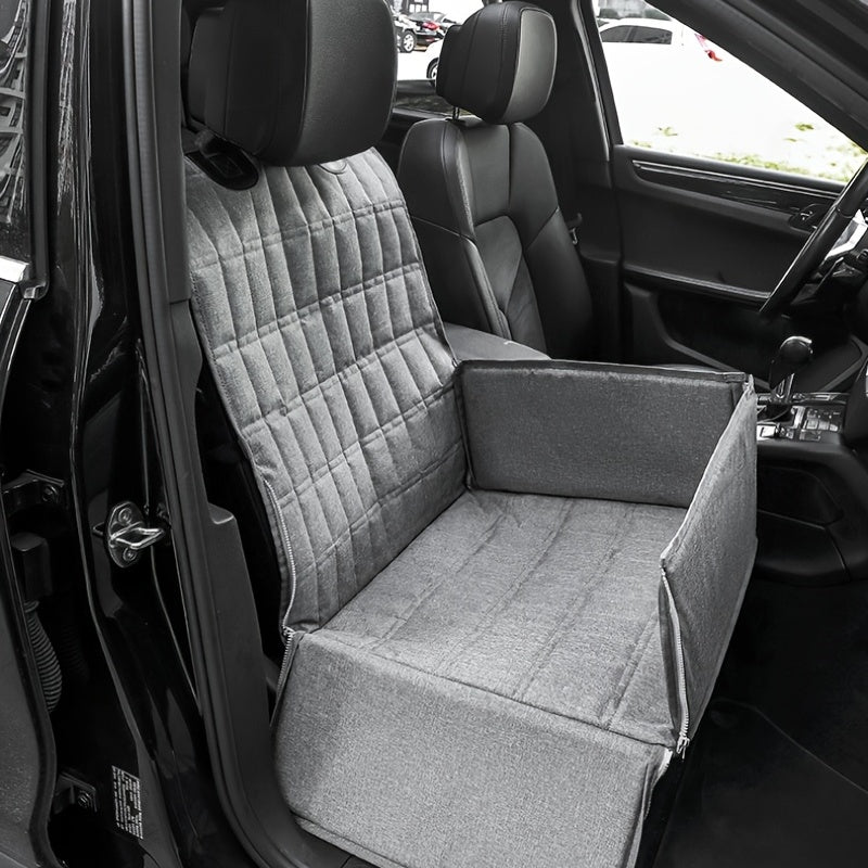 Foldable Pet Car Seat Basket Front Car Dog Cushion