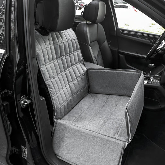 Foldable Pet Car Seat Basket Front Car Dog Cushion