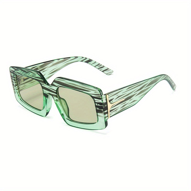 Y2K Retro Striped UV400 Sun Shades Glasses for Women Men