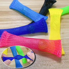 10pcs Fidget Toy Woven Mesh Tube Compression Decompression Adult Decompression