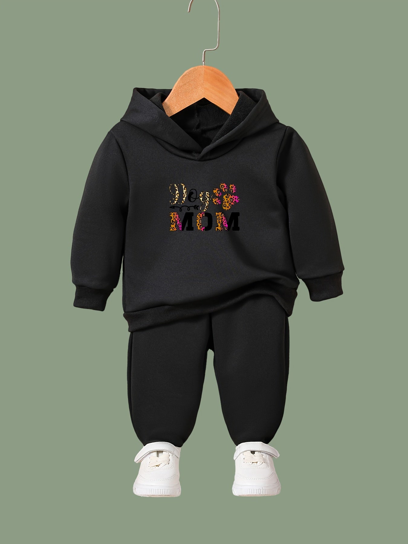 Dog's Paw Pattern Hooded Sweatshirt Girls Comfy Hoodies Pullover
