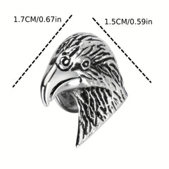 Silver Retro Eagle Head Brooch Men Jewelry Gift Pin Suit Collar Pin Metal Corsag