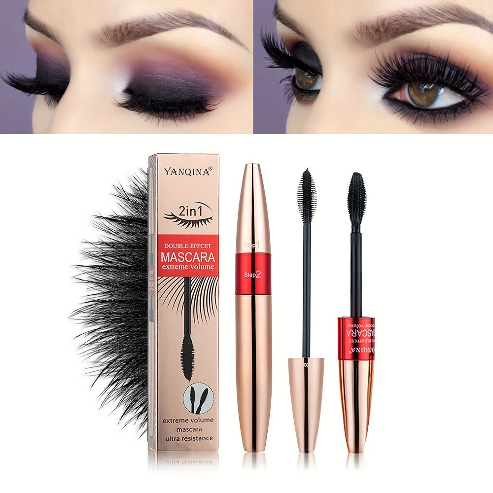 Waterproof 2 in 1 Mascara for Long Lashes
