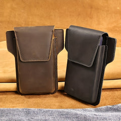 Men's Leather Waist Bag Mobile Phone Bag