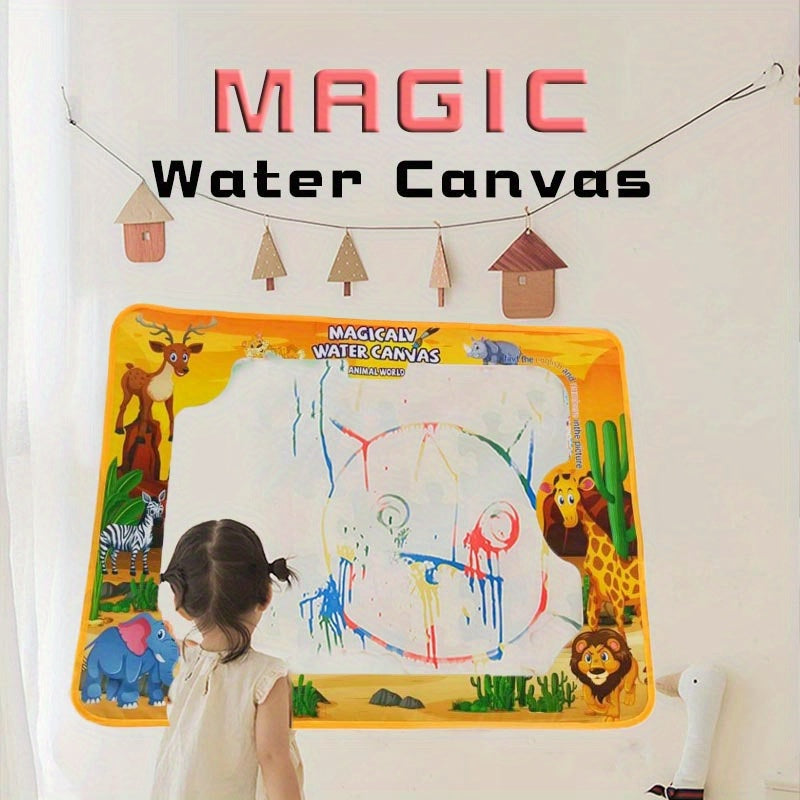 Water Canvas Art Pad for Kids 100x80cm Jungle Theme