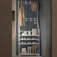 Stainless Steel Floor Clothes Rack Assembly