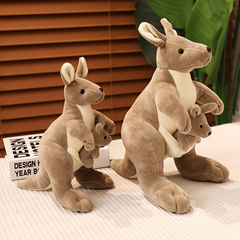 Kangaroo Family Plush Toy Mommy and Mini Kangaroo Stuffed Animals Halloween Gift
