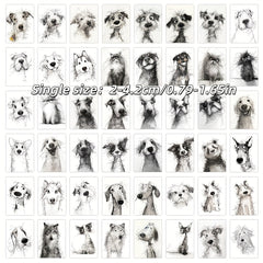 100pcs Vintage Animal Stickers Waterproof Self Adhesive