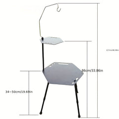 Hexagonal Foldable Tactical Table Aluminum Alloy Nylon Double Layered