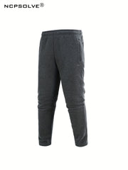 Men's Thick Hooded Jacket and Stretch Pants Sports Suit