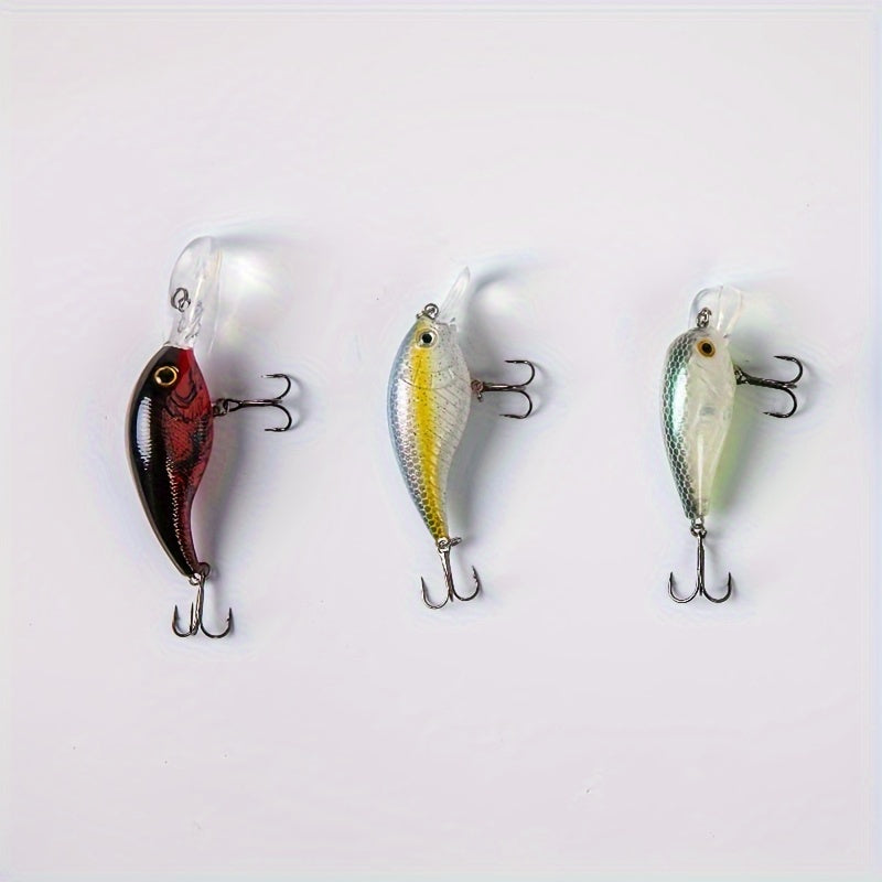 5pcs Bionic Fishing Lure Hard Bait With Treble Hook