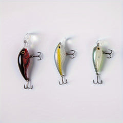 5pcs Bionic Fishing Lure Hard Bait With Treble Hook