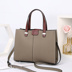 Women's Leather Crossbody Bag Detachable Strap Zipper Closure