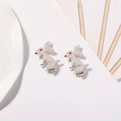 2pcs Pearl Rabbit Hair Clip Non-slip Side Clip Hair Accessory