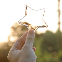 10pcs Transparent Five-pointed Star Plastic Ball Christmas Candy Box
