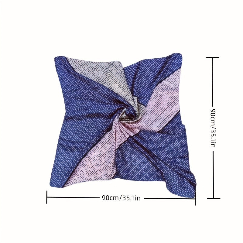 Vintage Silk Scarf Square Neckerchief Women Casual Shawl