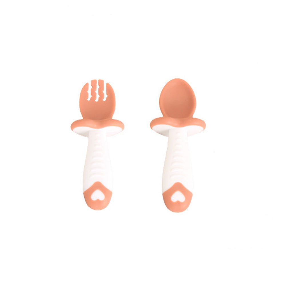 Silicone Spoon and Fork Set: Baby Utensil Set