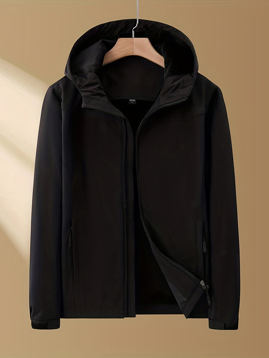 Men's Warm Fleece Hooded Jacket for Fall Winter