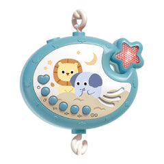 Baby Bedside Toy Stroller Bell Music Rotator Remote Control Light