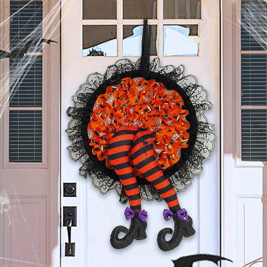 Halloween Wreath Witch Leg Hanging Ornament