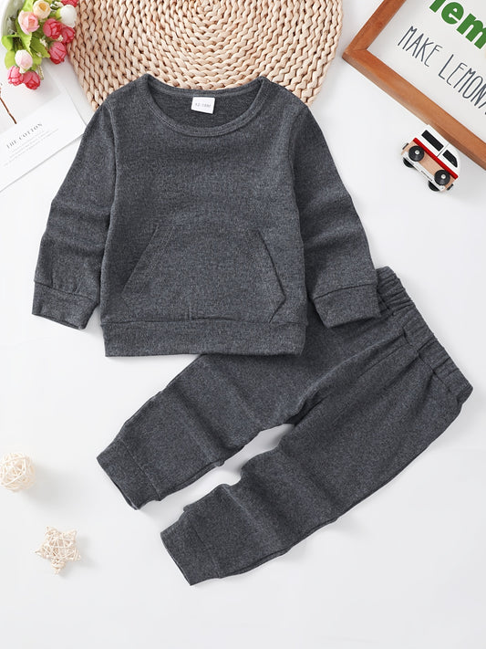 Girls Long Sleeve Crew Neck Pullover & Sweatpants Set