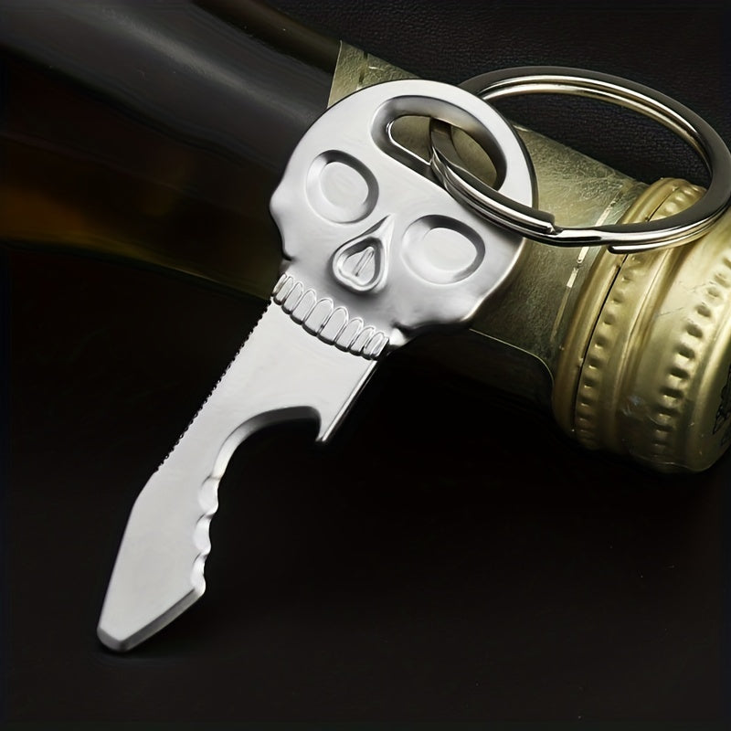 Skull Bottle Opener Metal Keychain Pendant Halloween Gift