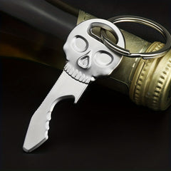 Skull Bottle Opener Metal Keychain Pendant Halloween Gift