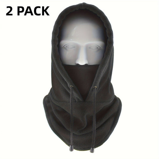2pcs Balaclava Ski Mask Fleece Warm & Breathable Face Mask