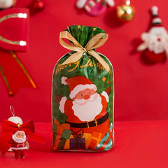 10pcs Christmas & Year Drawstring Bags Ideal for Gift Packing & Candy Baking