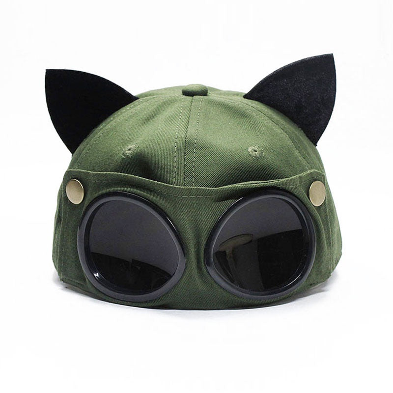 Cat Ears Aviator Glasses Baseball Cap Peaked Cap Unisex Cat Ear