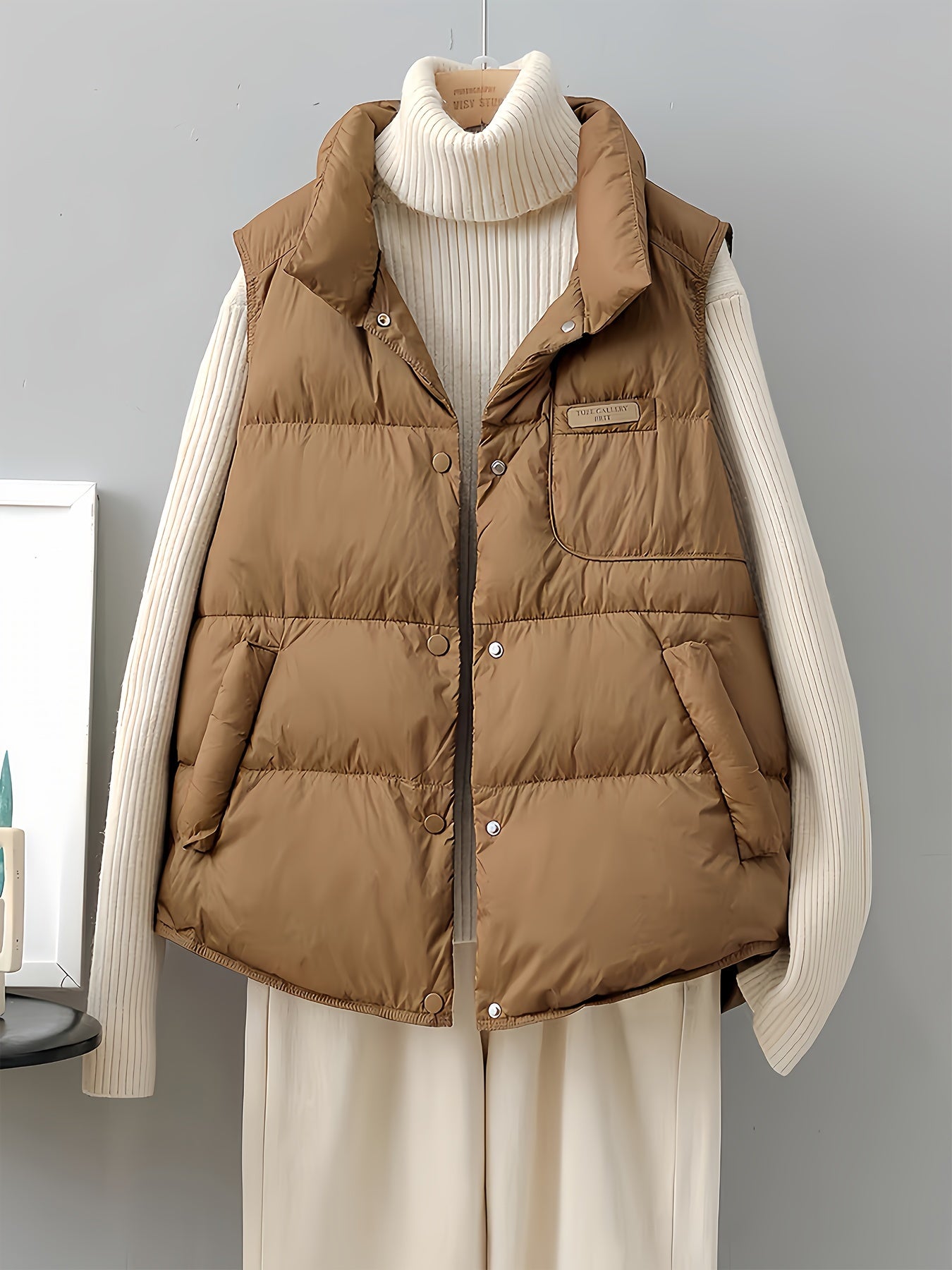 Casual Lapel Down Vest Winter Warm Coat