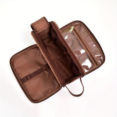 PU Leather Waterproof Toiletry Bag Travel Cosmetic Bag Portable Storage Bag