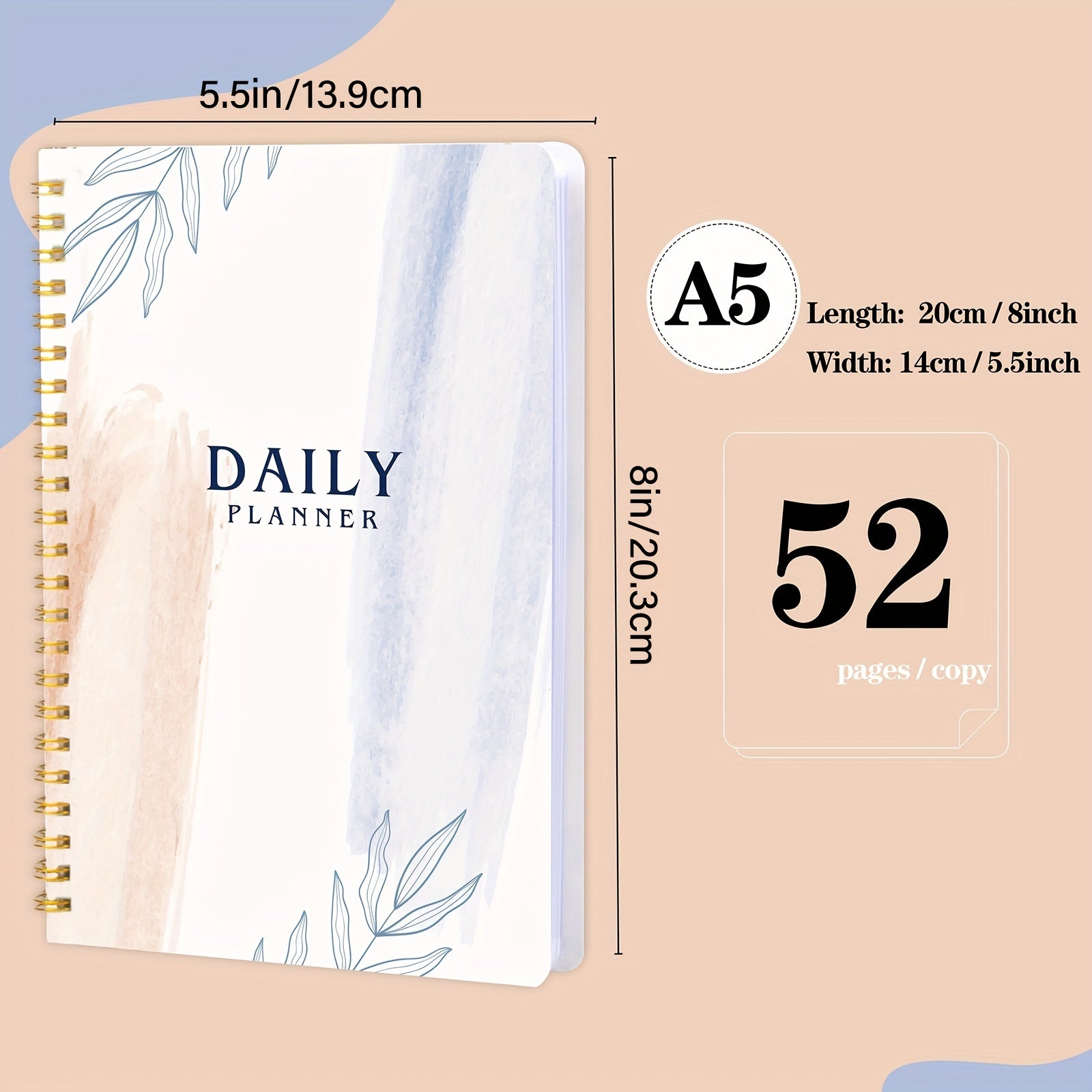 BUBU Daily Planner Undated To Do List Notebook Hourly Planner Schedule