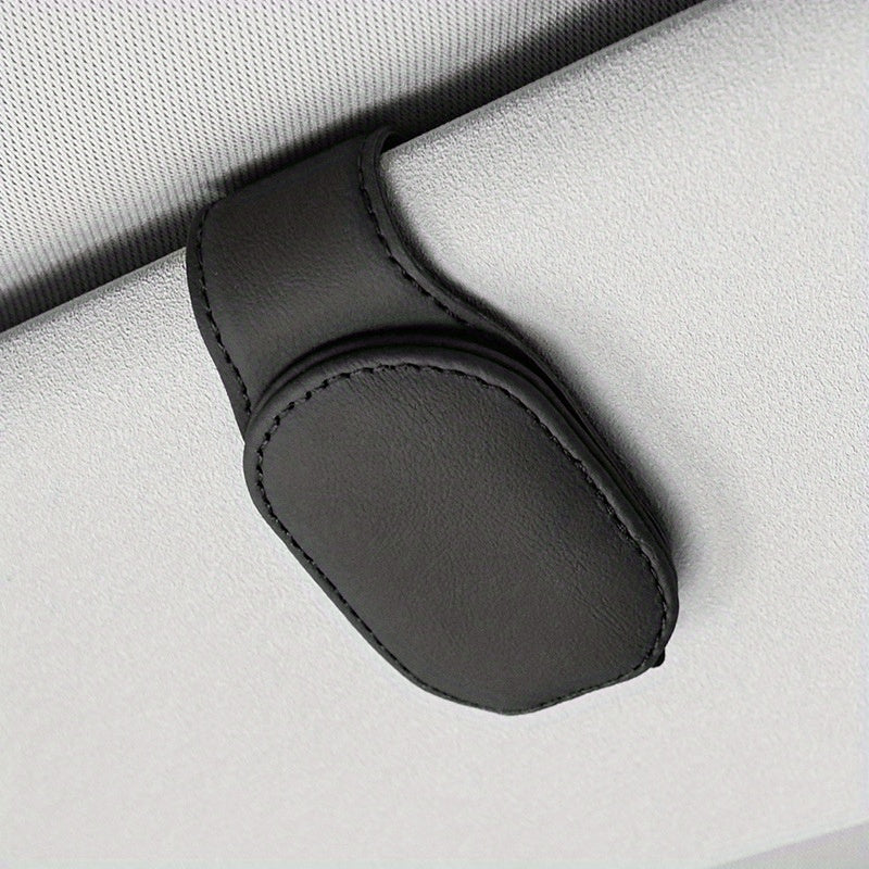 Magnetic Leather Sunglasses Holder for Car Interior